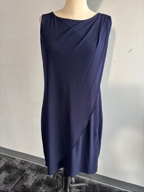 Jessica Simpson Navy Blue Sleeveless Sheath Dress